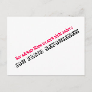 Ik blijf gescheiden briefkaart
