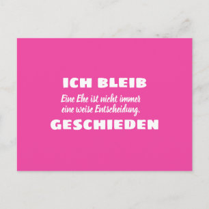 Ik blijf gescheiden briefkaart