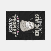 Ik blijf graag in bed Sloth Sherpa Fleece deken (Voorkant (Horizontaal))