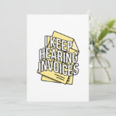 Ik blijf het Horen de Boekhouder van de Rekening v Bedankkaart (Staand voorkant)