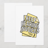 Ik blijf het Horen de Boekhouder van de Rekening v Bedankkaart (Voorkant / Achterkant)