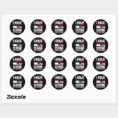 Ik blijf in de bestelwagen Funny Phasmophobia Game Ronde Sticker (Vel)