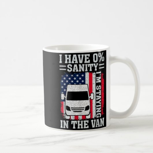 Ik blijf in de bestelwagen Phasmophobia Funny Man Koffiemok (Rechts)