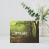 "Ik blijf kalm" Motivatie Affirmatie Briefkaart (Staand voorkant)