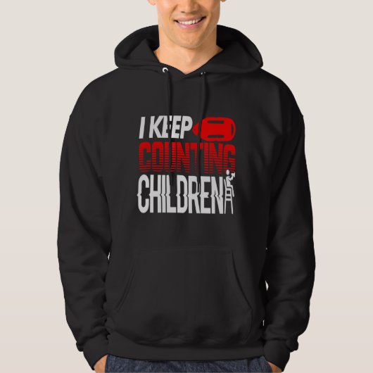 Ik blijf kinderen tellen Kinder kamp of zwembad aa Hoodie (Voorkant)