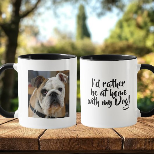 Ik blijf liever thuis met mijn hond mok