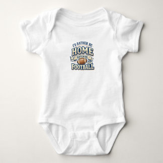 Ik blijf liever thuis naar voetbal kijken Baby T-s Romper