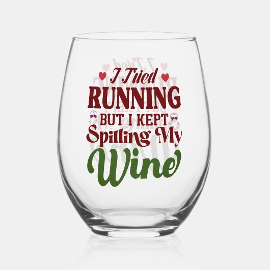 Ik blijf mijn wijn stamloos glas morsen