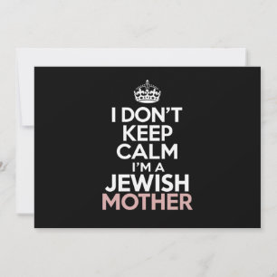 Ik blijf niet kalm ik ben een joodse moeder Hanukk Kaart