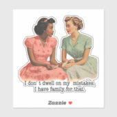 Ik blijf niet stilstaan bij mijn fouten Funny Retr Sticker (Vel)