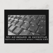 Ik blijf op ontsnapping drukken, maar ik zit hier  briefkaart (Voorkant)