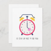 Ik blijf op voor je Valentijnsdag Kaart (Voorkant / Achterkant)