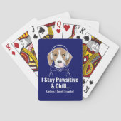 Ik blijf passief en chill Beagle Funny Dog Pokerkaarten (Achterkant)