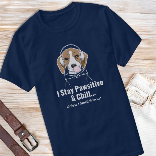 Ik blijf passief en chill Beagle Funny Dog T-shirt