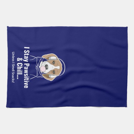 Ik blijf passief en chill Beagle Funny Dog Theedoek (Horizontaal)