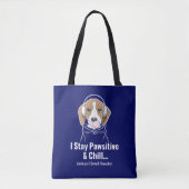 Ik blijf passief en chill Beagle Funny Dog Tote Bag (Voorkant)