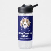 Ik blijf passief en chill Beagle Funny Dog Waterfles (Links)