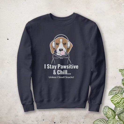 Ik blijf passief en chill grappige hond Beagle Trui