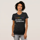 IK BLOED REGENBOOGGEN T-SHIRT (Voorkant volledig)
