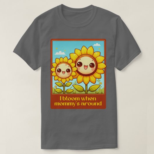 Ik bloei als mama's in de Moederdag zijn T-shirt (Design voorkant)
