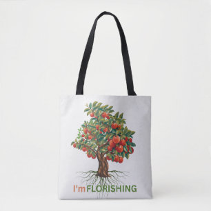 Ik bloei – Gewortelde groei Inspiratieboom Tote Bag
