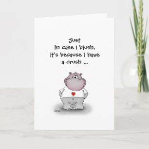 Ik bloos omdat ik verliefd op je ben - Happy Val Feestdagen Kaart