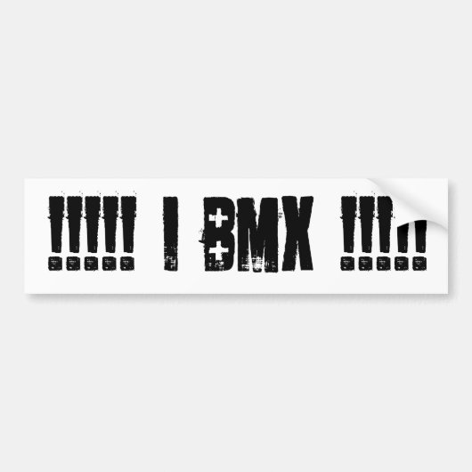 !!!!!!!!!!!! Ik bmx!!!!!!!!!!! Bumpersticker (Voorkant)