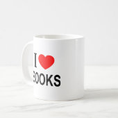 Ik ❤️ BOEKEN WAARVAN IK BOEKEN HEB. Koffiemok (Voorkant links)