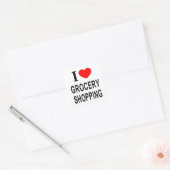 IK ❤️ BOODSCHAPPEN DOEN IK HOU VAN BOODSCHAPPEN DO VIERKANTE STICKER (Envelop)
