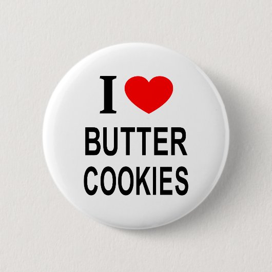 Ik ❤️ BOTERKOEKJES Ik HOU VAN BOTERKOEKJES Ik HEB Ronde Button 5,7 Cm (Voorkant)