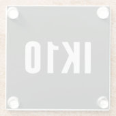 IK, botsbeveiliging, IK-score, IK10 Glazen Onderzetter (Achterkant)