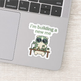 Ik Bouw Een Nieuwe Ik Sticker Schattige Kat Motiv