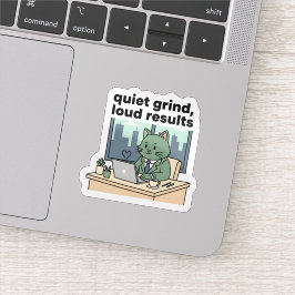 Ik Bouw Een Nieuwe Ik Sticker Schattige Kat Motiva