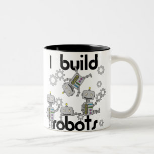Ik bouw robots tweekleurige koffiemok