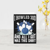 Ik bowled 300 bowler grappige bowling kaart (Gele Bloem)