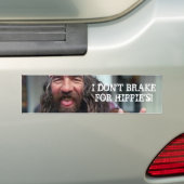 IK BRAK NIET VOOR HIPPIE'S! BUMPERSTICKER (Op auto)