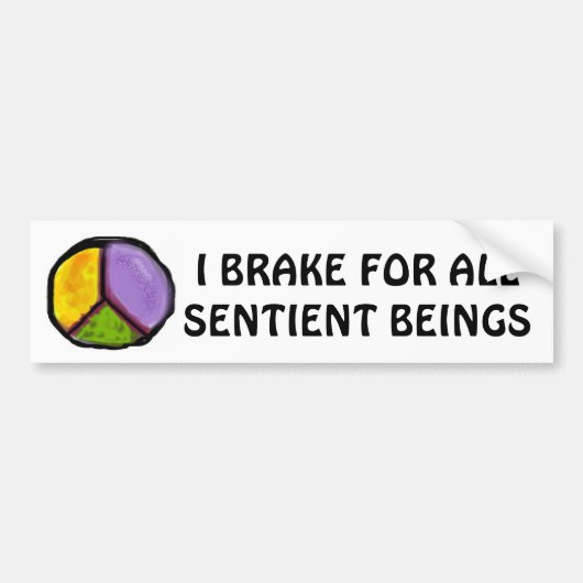 IK BRAK VOOR ALLE SENTIËLE BEDRIJVEN BUMPERSTICKER (Voorkant)