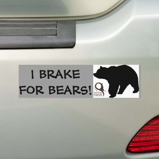 IK BRAK VOOR BEREN BUMPERSTICKER (Op auto)