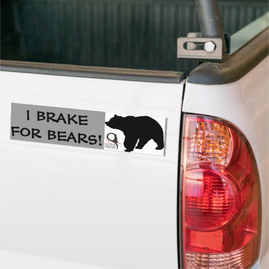 IK BRAK VOOR BEREN BUMPERSTICKER (Op Truck)