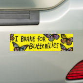 IK BRAK VOOR BOTERFLIES-Waterverf Bumpersticker (Op auto)