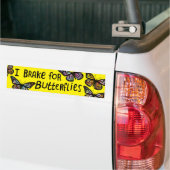 IK BRAK VOOR BOTERFLIES-Waterverf Bumpersticker (Op Truck)