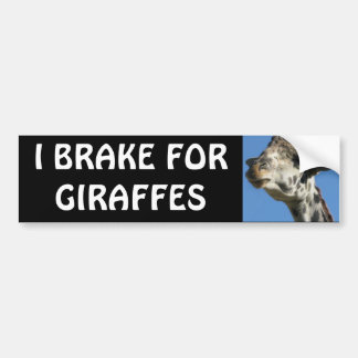 IK BRAK VOOR GIRAFFES BUMPERSTICKER