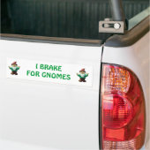 IK BRAK VOOR GNOMEN (GROENEN) BUMPERSTICKER (Op Truck)