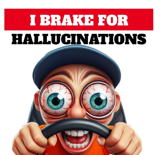 IK BRAK VOOR HALLUCINATIES BUMPERSTICKER