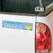 IK BRAK VOOR SNAILS Kute paddenstoel Bumpersticker (Op Truck)