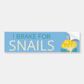 IK BRAK VOOR SNAILS Kute paddenstoel Bumpersticker (Voorkant)