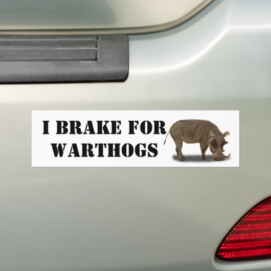 IK BRAK VOOR WARTHOGS BUMPERSTICKER (Op auto)
