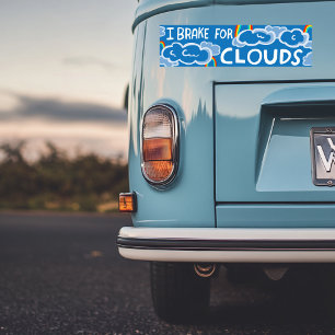 IK BRAKE VOOR CLOUDS regenboogcumulatie schattig Bumpersticker