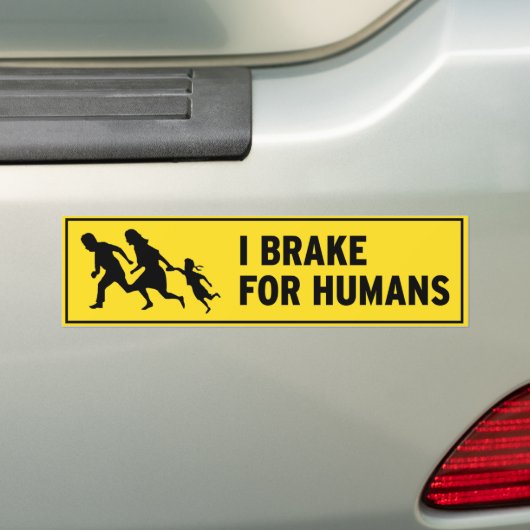IK BRAKE VOOR DE MENS BUMPERSTICKER (Op auto)