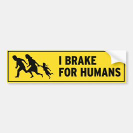 IK BRAKE VOOR DE MENS BUMPERSTICKER
